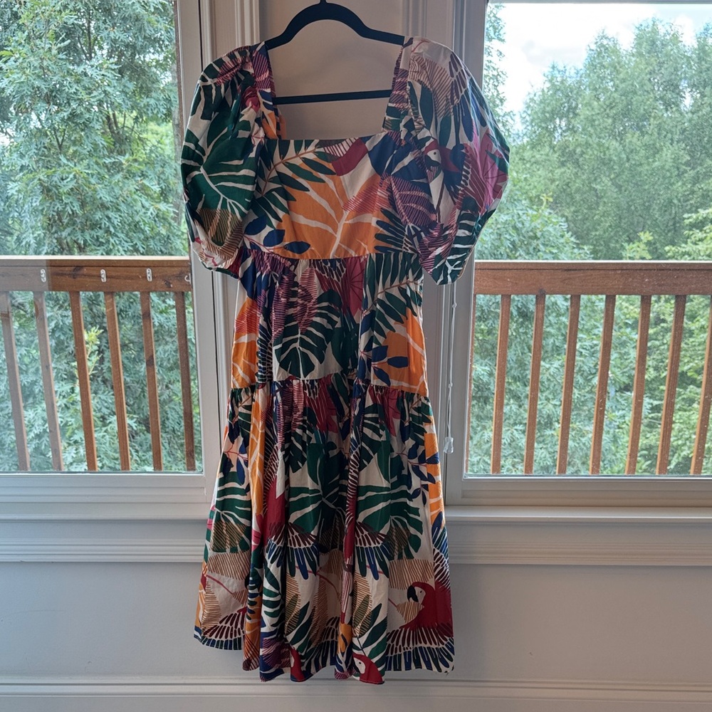 FARM Rio Multicolor Tropical Midi Dress
